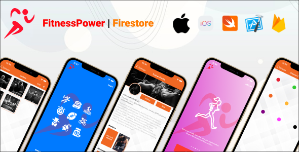 FitnessPower | Firebase Firestore | Fitness, Gym, Yoga iOS Full Application