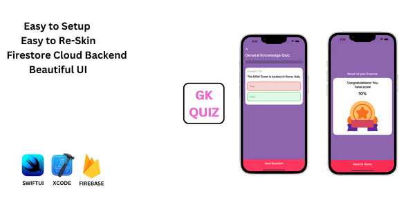 iOS SwiftUI Firebase Quiz App Template