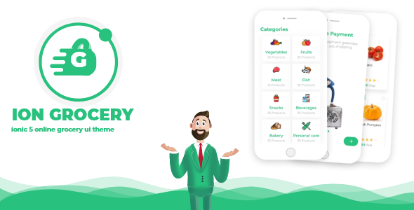 Ion Grocery - Ionic 5 Online Grocery App UI Theme