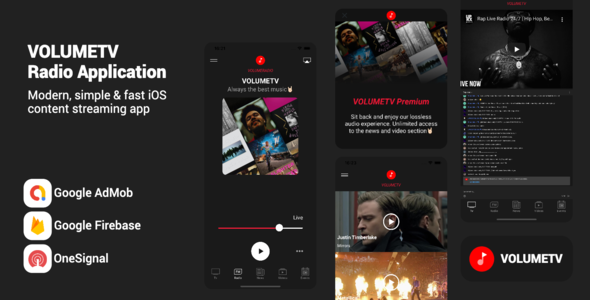 VOLUMETV - Live Streaming & Radio Station app