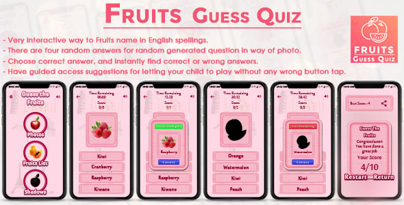 Fruits Quiz Guess IOS (SWIFT)