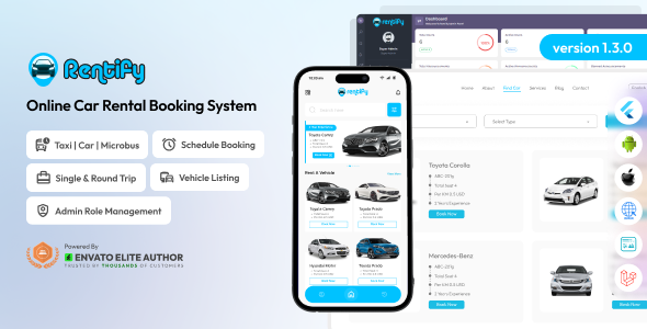 Rentify - Online Car Rental Booking System Full Solution