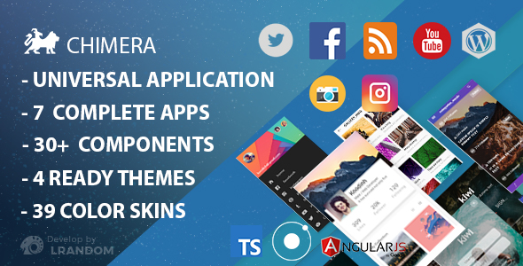 Chimera - Full Multi-Purpose Ionic 3 App, Theme, Component