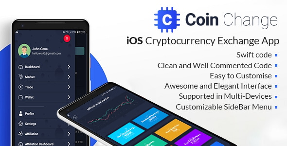 Coin change - iOS Cryptocurrency Exchange Template