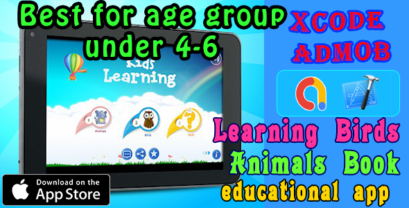 Learning Birds - Animals Book iOS11 and Swift 3 Toddlers App