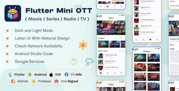 Flutter Mini OTT | Live Tv, Movie, Videos, Radios