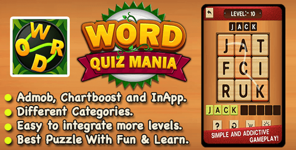 Word Puzzle Mania + Best Word Trivia Puzzle Game IOS