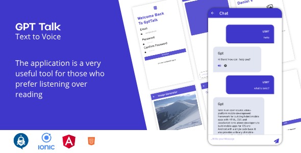 GPT Talk - Text to Voice | App Template - in Ionic 6