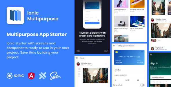 Ionic Multipurpose | Ionic 6 | Angular | UI Theme | Template App | Starter App & Components