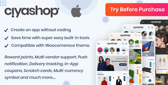 CiyaShop Native iOS Application based on WooCommerce