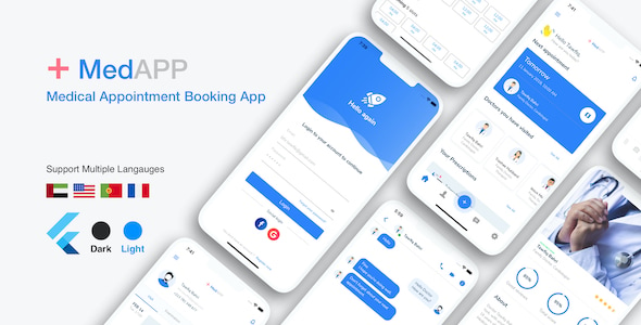 MedAPP - Flutter Medical Appointment Booking App UI