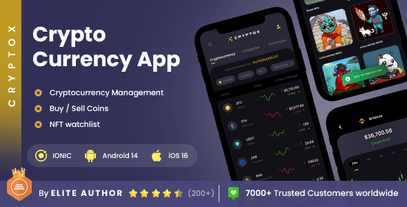 2 App Template| Crypto Management| Cryptocurrency Portfolio| Crypto Wallet | NFT App | Cryptox