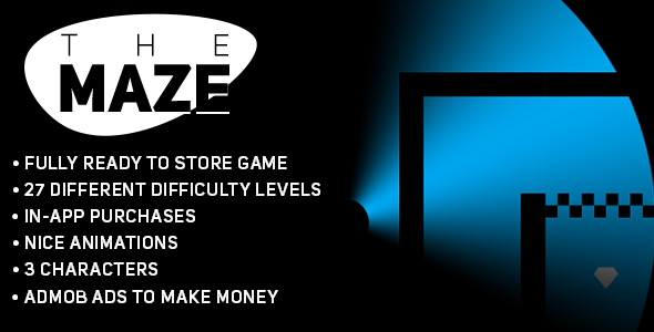 The Maze (IOs) Fun Puzzle Game Template + easy to reskine + AdMob