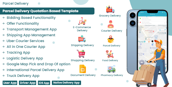 Shipping |On demand | Courier Delivery App | Parcel | Logistic | Services | booking |Template