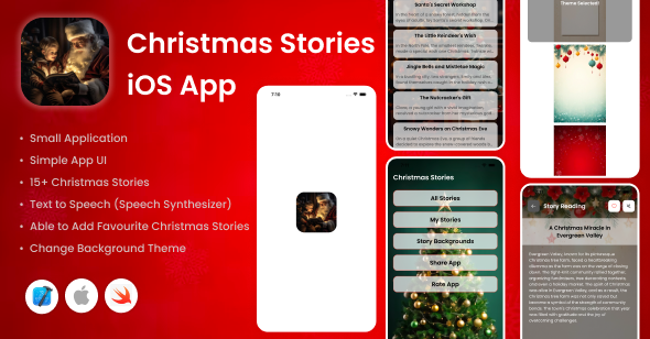 Christmas Stories - iOS App - Story App - Children's Christmas Stories