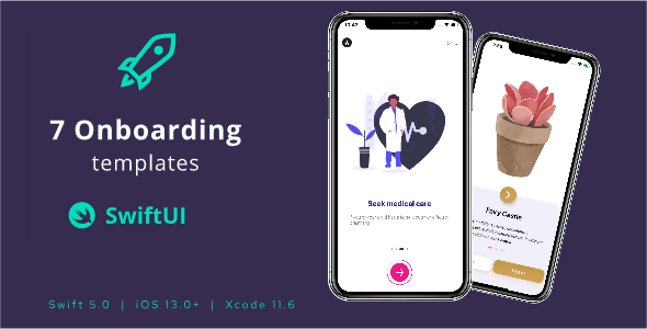 7 Onboarding Screens in SwiftUI templates