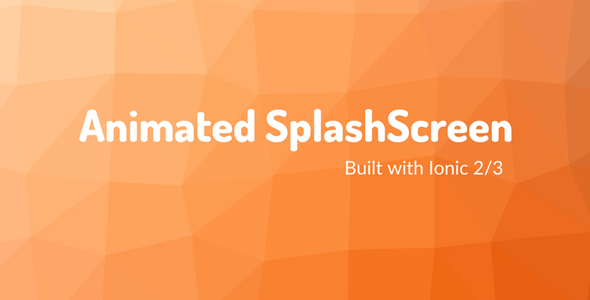 Ionic 3 Animated SplashScreen