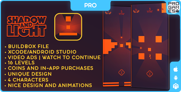 Shadow and Light (PRO) - BUILDBOX CLASSIC - IOS - Android - Reward video