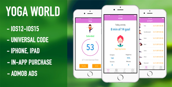Yoga World - Meditation and Relaxation (Full App Source Code)