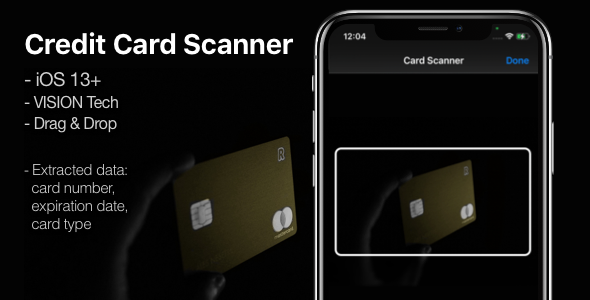 Credit Card Scanner - A mini-library for iOS 13+