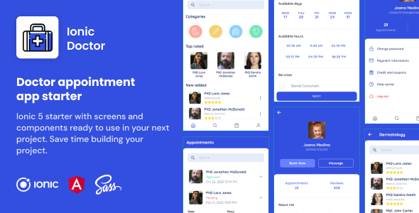 Ionic Doctor | Ionic 5 | Angular | UI Theme | Template App | Starter App & Components