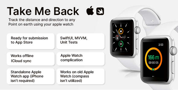 Take Me Back – Apple Watch app that shows distance and direction to the POI