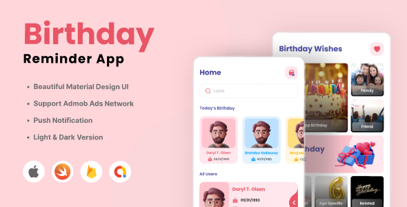 Birthday Reminder App - iOS