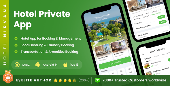 2 Apps Template| Hotel Reservation & Services Management| Exclusive Hotel Stay & Services| Hotel App