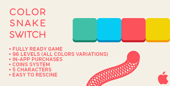 Color Snake Switch - Fun Arcade Game IOS Template + easy to reskine + AdMob