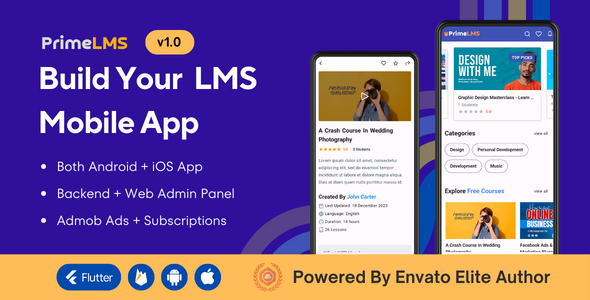 Prime LMS - Online Course Learning Flutter Mobile App