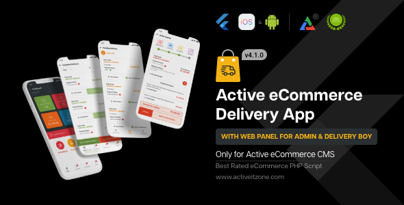 Active eCommerce Delivery Boy Flutter App