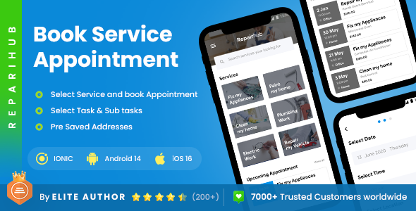 2 App Template| Service Provider | Service Finder | Repair & Maintenance Service Booking | RepairHub