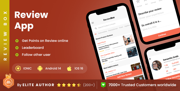 2 App Template| Online Review App| Product Review App| Service Review App| Rating App | ReviewBox