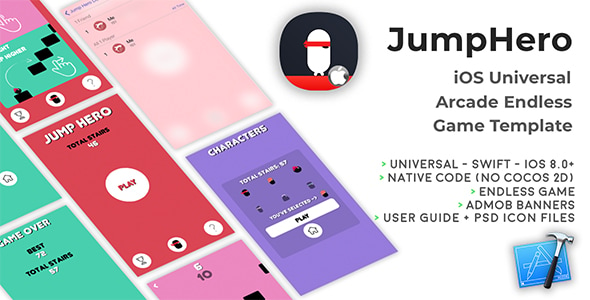 JumpHero | iOS Universal Game Template (Swift)