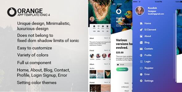 Orange - Ionic 4 Full Multiple Purpose Theme