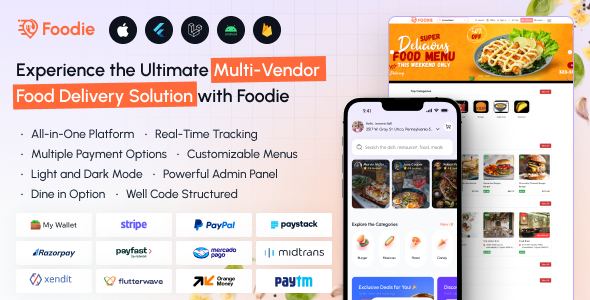 Foodie | UberEats Clone | Food Delivery App | Multiple Restaurant Food Delivery Flutter App