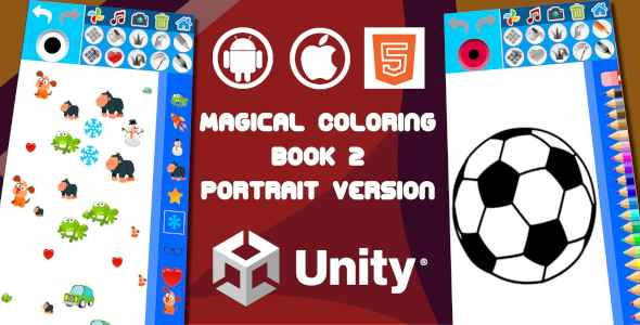 Magical Coloring Book 2 - Portrait Version | Unity Project For Android and iOS And WebGL