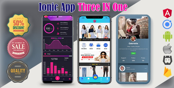 Ionic 5 App Three In One(android+ios+web) Full App