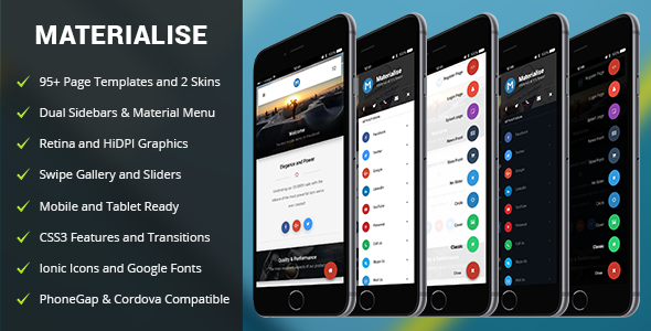 Materialise | PhoneGap & Cordova Mobile App