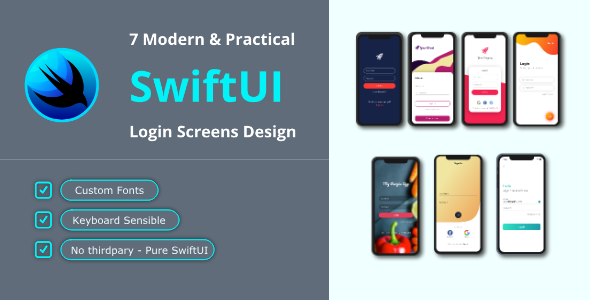 7 Login Screens in SwiftUI - Modern & Practical