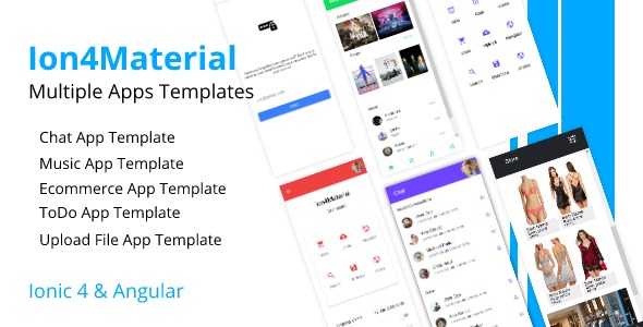 Ion4Material - UI Ionic Full App Templates