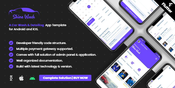 Car Wash Booking System with mobile apps android | Ios | Flutter