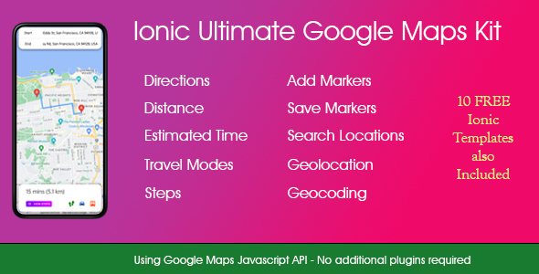 Ionic 6 Google Maps Starter Kit