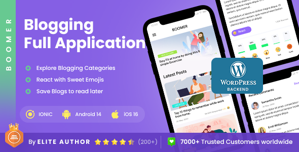 Blogging App | Blog App | Wordpress News App | Wordpress Blog App | Boomer App