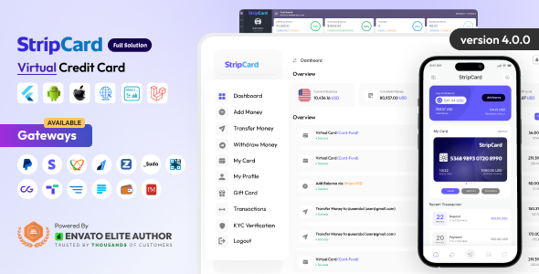 StripCard - Virtual Credit Card Full Solution