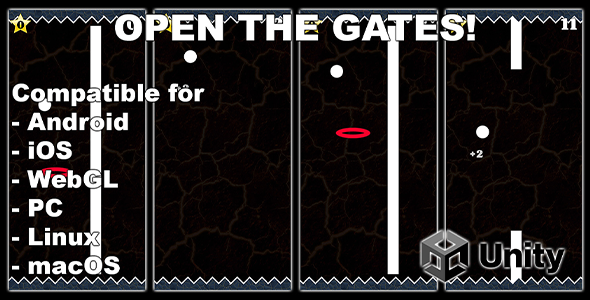 Open The Gates - Unity Hyper Casual Game For Android and iOS