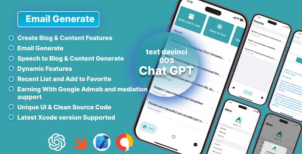 AIScribe- A powerful Mail Generator | Blog & Content Generator | ChatGPT App | IOS Swift