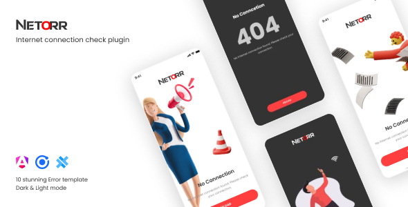 Netorr - Ionic 8 internet connection check plugin with error template