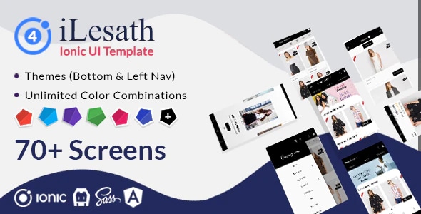 iLesath - Ionic 4 Ecommerce UI Template