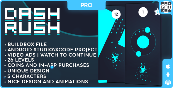 Dash Rush (PRO) - BUILDBOX CLASSIC - IOS - Android - Reward video